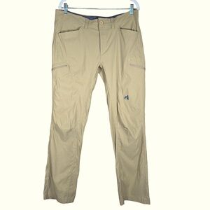 Eddie Bauer First Ascent Men’s Dark Tan Nylon Blend Pants 35 X 32 EUC